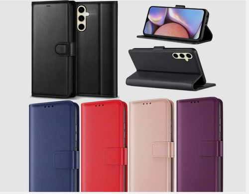 Flip leather phone case - leather, for