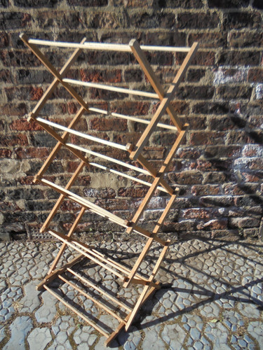 Vintage wooden folding clothes - vintage,