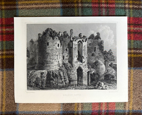 Antique print direlton castle - antique,