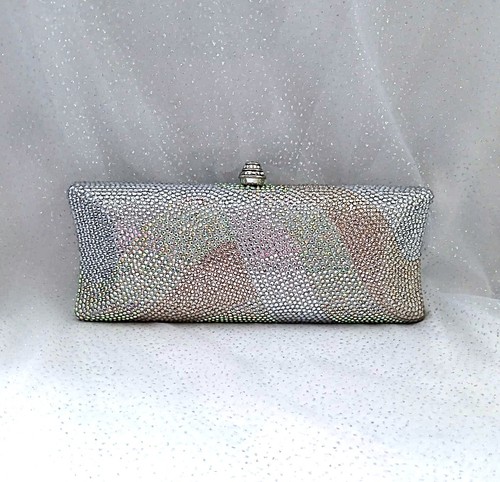 Silver evening clutch - silver,