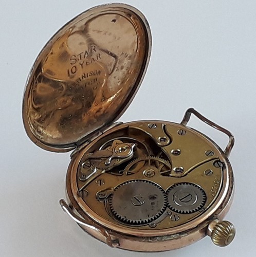 Ww1 gold plated dennison watch - gold,