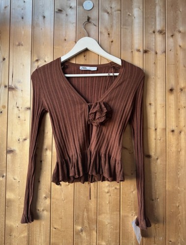 Zara knit flower top size - zara, s