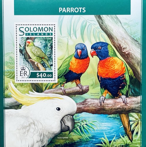 Solomon islands parrots stamps - solomon,
