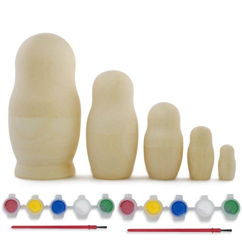 Set wooden nesting - set, dolls