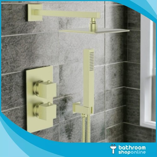 Brushed brass square - square, outlet