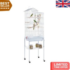 Spacious White Bird Cage with