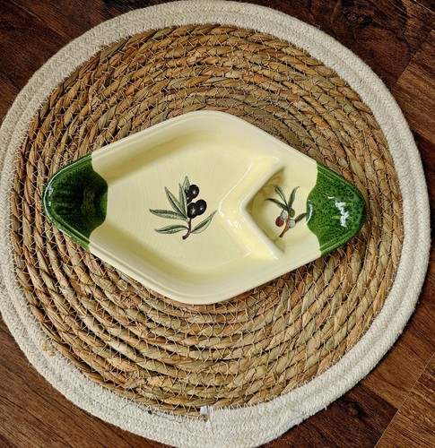 Vintage style ceramic olive - style,