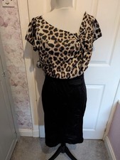 Debenhams Star by Julien Mac Donald Shift Tunic Dress Size 14 Leopard Animal