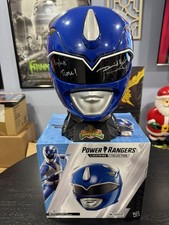 Hasbro Blue Power Ranger Helmet David Yost SIGNED full size 1:1