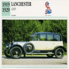 1919-1929 LANCHESTER 40 HP Classic Car Photograph / Information Maxi Card