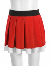Kids Girls Skirts Casual Sportswear Cute Skirt Cheerleading Uniform White Hem