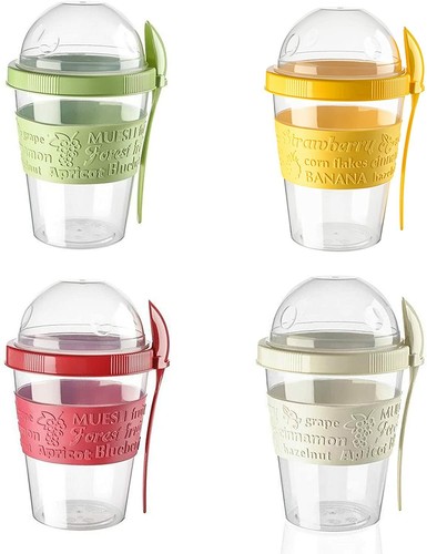 Yoghurt cup fruit - yoghurt, cereal