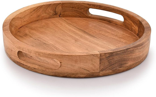 Round serving acacia wooden - round,