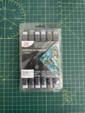 Kurecolor Twin WS KC-3000N/12B Dual Tip Grey Set of 12 Marker Pens