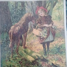 Antique  Wooden Picture Puzzle Block Boxed