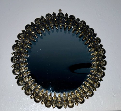 Vintage brass mirror - vintage,