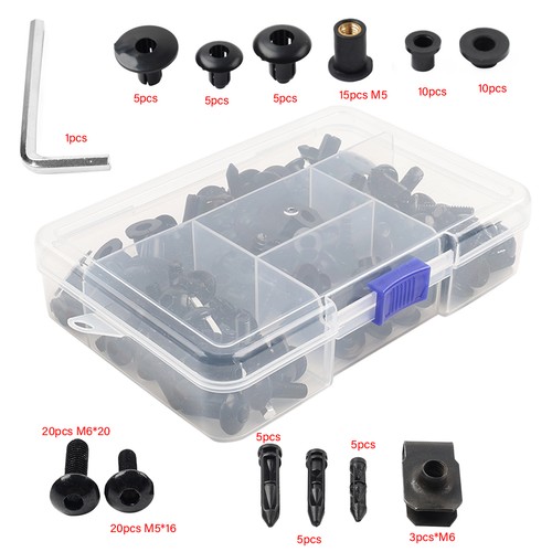 Black screws fairing bolts kit - fairing,