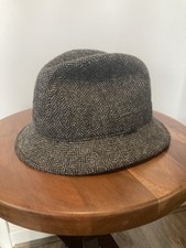 Marks and Spencer Charcoal Grey Yorkshire Tweed By MOON Fedora Hat Size Medium 