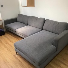 Grey L Shape Sofa - David