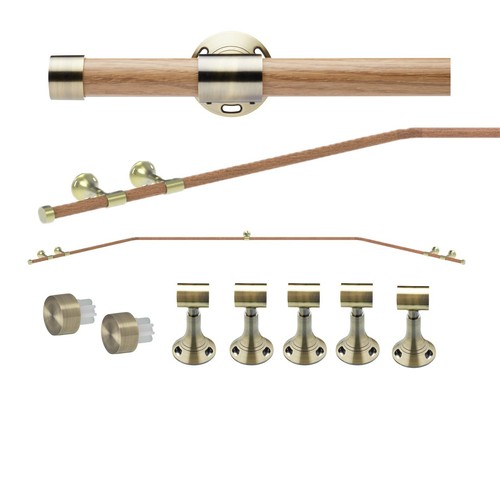 Bay window curtain pole 400cm - window,