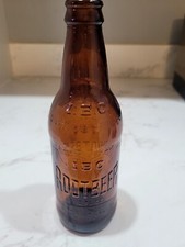 EMPTY VINTAGE IBC ROOT BEER 12 oz.  EMBOSSED AMBER BOTTLE