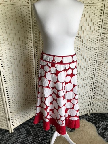Red white circle spot - red, print