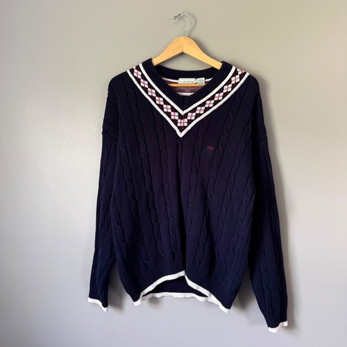 Vintage izod cable knit neck - vintage,