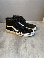 VANS Sk8- High Flame Black Size UK 10 Excellent Condition Vans Off The Wall