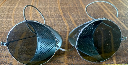 Vintage safety glasses smoke - vintage,
