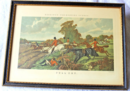 Herrings fox hunting scenes - fox-hunting,