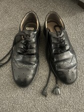 Black Leather Ghillie Brogue