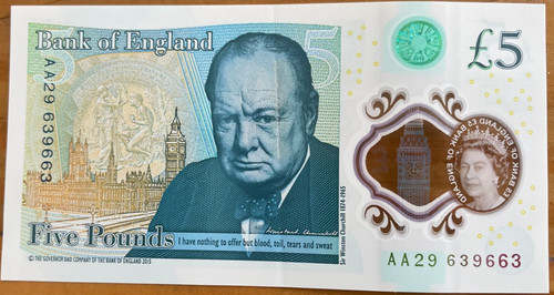 Bank england five - england,