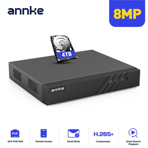 Annke 8ch 8mp - 8mp, poe