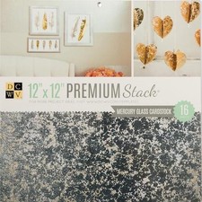 DCWV 12x12" Premium Stack 16pcs - Mercury Glass Foil