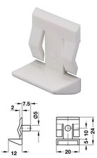 Pack of 12 White Plastic 5mm