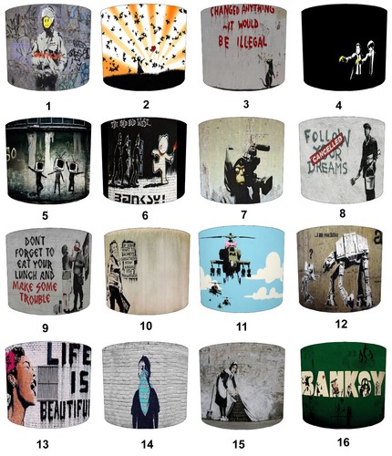 Lampshades match banksy - lampshades,