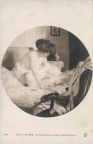 Risque nude woman bed with - risque, on