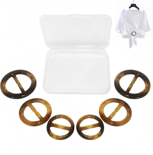6pc resin scarf ring - resin, tie