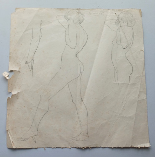 Antique pencil life - , drawing