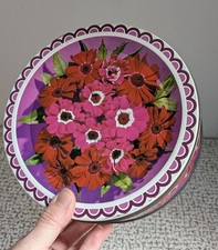 60s 70s Vintage Retro Kitsch Quality Street Mackintosh Sweet Toffee Tin Floral