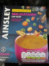AINSLEY HARRIOTT  MULLIGATAWNY CUP SOUP LOW FAT BUY 4 OR 8 BOXES CHEAP POSTAGE