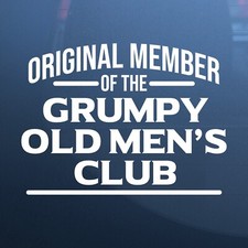 Member Of The Grumpy Old Mens Club Funny Car Sticker, Camper Van Vinyl Decal