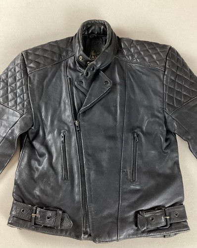 Vintage akito leather biker - akito,