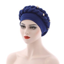 Turban Head Wrap Cover​ Women Cancer Hat Chemo Cap Muslim Hijab Braid Head Scarf