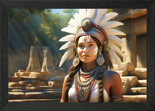 Native american woman portrait - native,