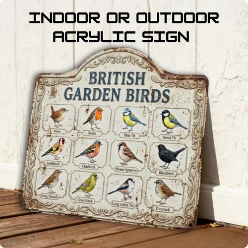 British garden birds acrylic - british,
