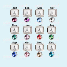 Birthstone 12 Month gem Dangle