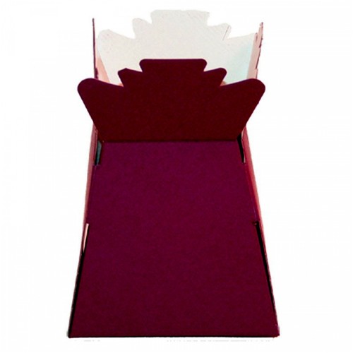 Burgundy florist bouquet box - -,