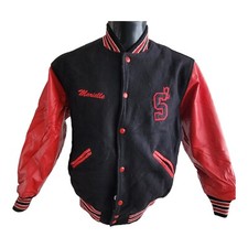 Game Mad3 In USA Soul Shock Marielle Versity Woll Leather Jacket Xs