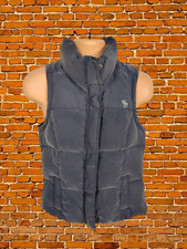 ABERCROMBIE & FITCH BLUE DOWN PUFFER GILET JACKET LARGE WOMENS BODYWARMER COAT